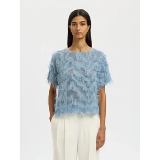 Selected Femme MYLENE TOP Dusty Blue