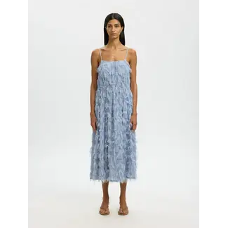 Selected Femme MYLENE MIDI STRAP DRESS Dusty Blue