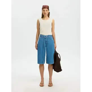 Selected Femme TENNA DENIM BERMUDA Medium Blue Denim