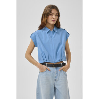 My Essential Wardrobe SUNNA SHIRT Silver Lake Blue