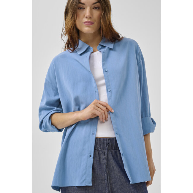 GILDA BOXY SHIRT Silver Lake Blue