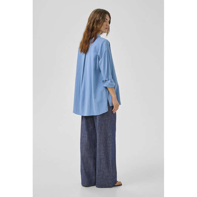 GILDA BOXY SHIRT Silver Lake Blue