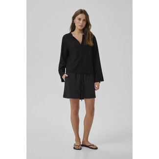 My Essential Wardrobe JANNIE SHORTS Black w. Oatmeal