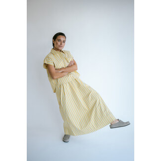 HELD JAX SKIRT Yellow Blue Stripe