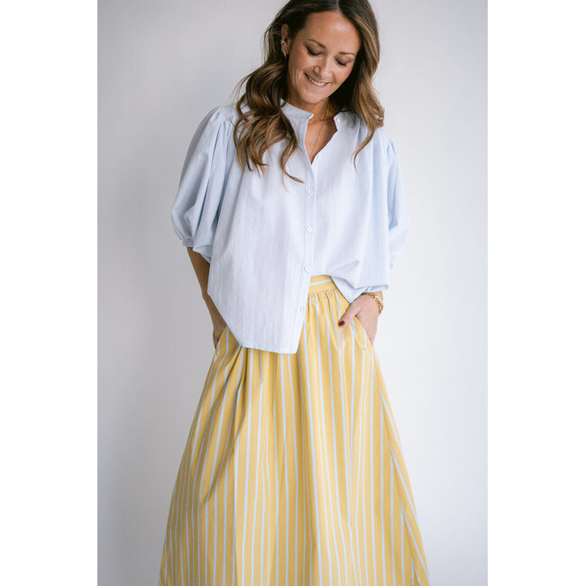 JAX SKIRT Yellow Blue Stripe