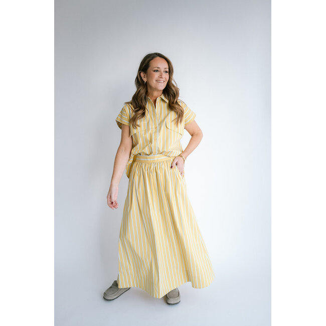 JAX SKIRT Yellow Blue Stripe