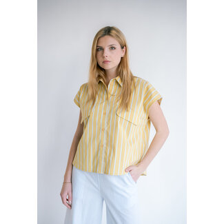 HELD PIPPA BLOUSE Yellow Blue Stripe