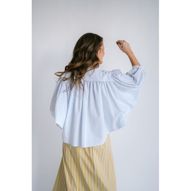 MAGDALENA BLOUSE Vichy Baby Blue