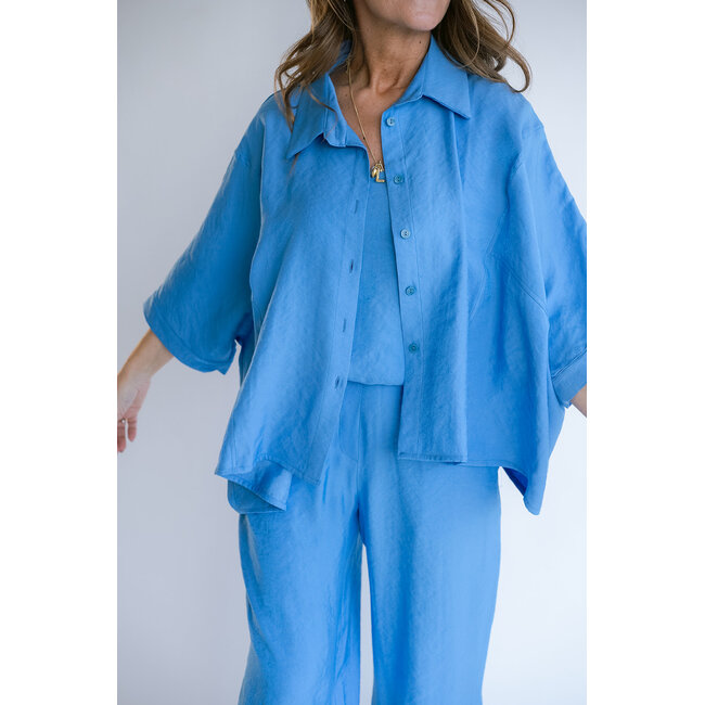 METTE BLOUSE Brilliant Azul