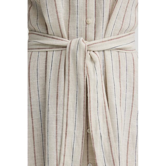 LINNO DRESS Brown Stripe