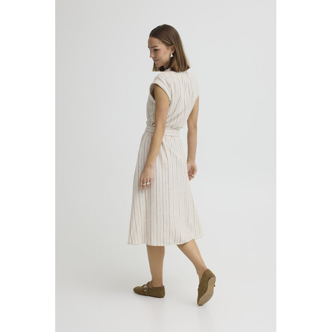 LINNO DRESS Brown Stripe