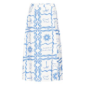 ICHI FRISKA SKIRT Blue Tile