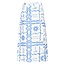 ICHI FRISKA SKIRT Blue Tile