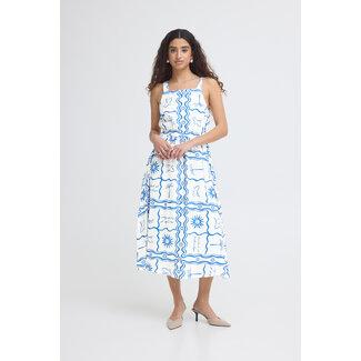 ICHI FIRISKA DRESS Blue Tile