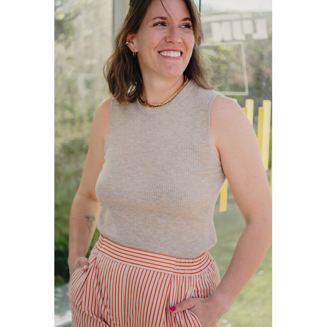 INGRID KNIT TOP Fossil