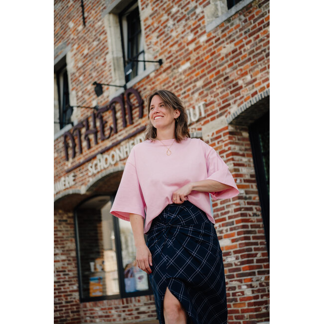 DELIA MIDI SKIRT Dark Sapphire