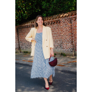 Selected Femme MYLENE MIDI STRAP DRESS Dusty Blue