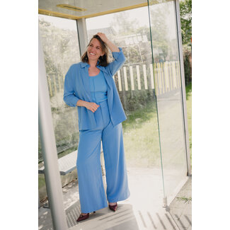 My Essential Wardrobe ZOE GILDA WIDE PANTS Silver Lake Blue