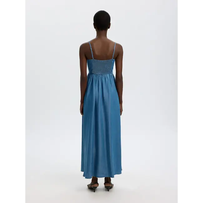 JANNA ANKLE DRESS Medium Blue Denim