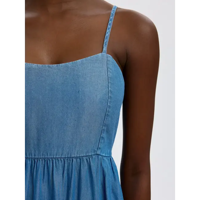 JANNA ANKLE DRESS Medium Blue Denim
