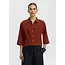 Selected Femme CLEO CROPPED SHIRT Cherry Mahogany