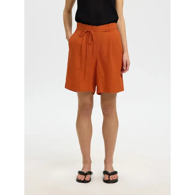 LINNA LINEN SHORT Potters Clay