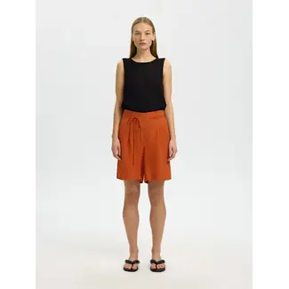 Selected Femme LINNA LINEN SHORT Potters Clay