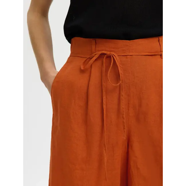 LINNA LINEN SHORT Potters Clay