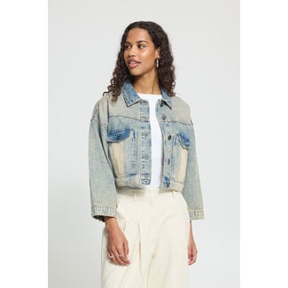 ICHI NOVANNA DENIM JACKET Light Blue Vintage