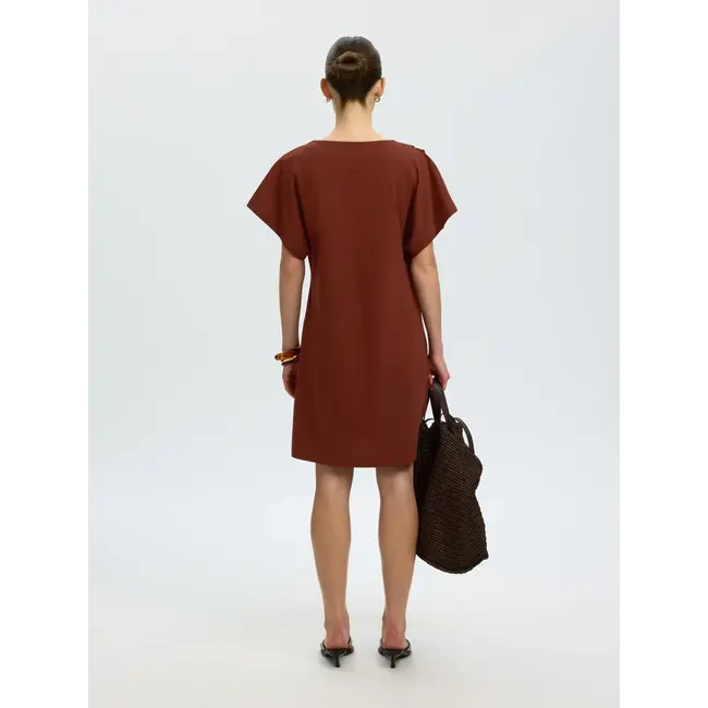 CALLI DRESS Cherry Mahogany