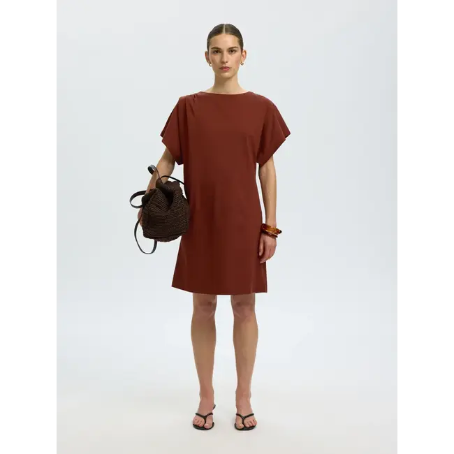 CALLI DRESS Cherry Mahogany