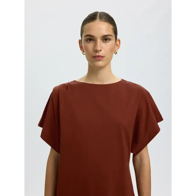 CALLI DRESS Cherry Mahogany