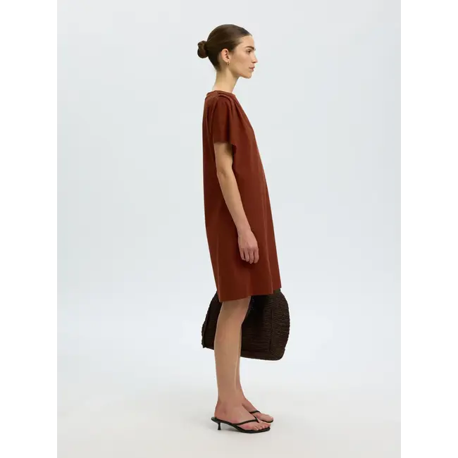 CALLI DRESS Cherry Mahogany