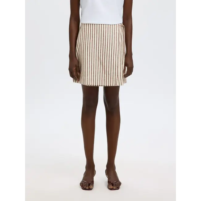 JOHANNE WRAP SKIRT Cherry Mahogany
