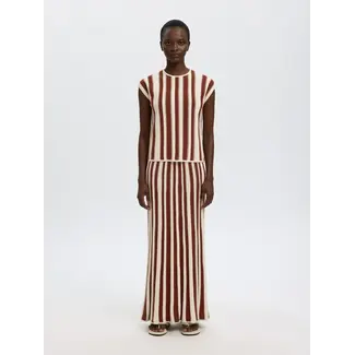 Selected Femme LINA KNIT SKIRT Cherry Mahogany