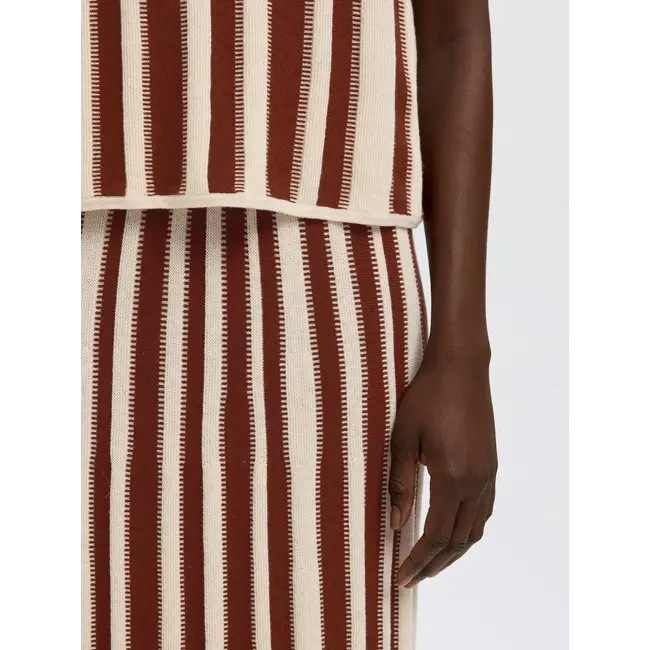 LINA KNIT SKIRT Cherry Mahogany