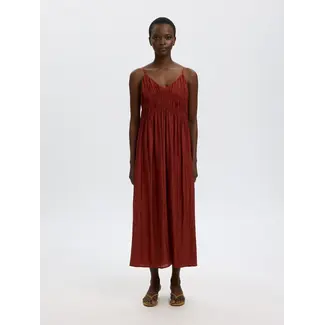 Selected Femme JACKIE STRAP ANKLE DRESS Cherry Mahogany