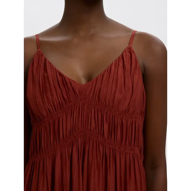 JACKIE STRAP ANKLE DRESS Cherry Mahogany