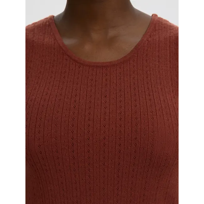 HELLE KNIT TOP Cherry Mahogany