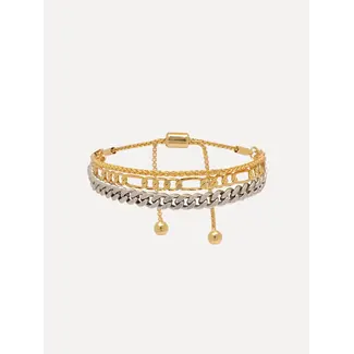 Les Soeurs MARA TRIPLE BRACELET Gold Silver