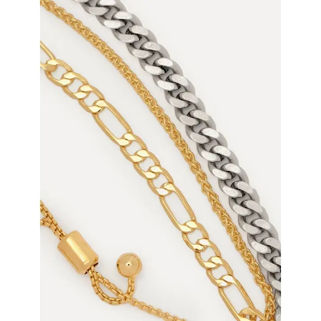 MARA TRIPLE BRACELET Gold Silver