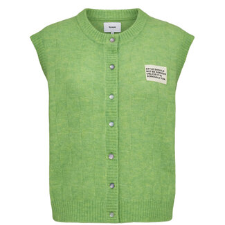 NÜMPH RIETTE CHECK VEST Jasmine Green