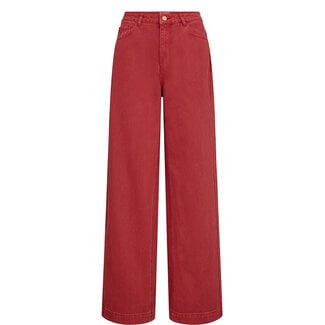 NÜMPH HAMILTON WIDE JEANS Mulberry Red Denim