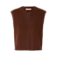 Selected Femme LULU BUTTON VEST Cherry Mahogany Melange