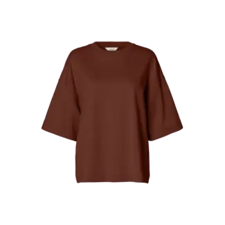 Selected Femme COLWOMAN OVERSIZED TEE Cherry Mahogany