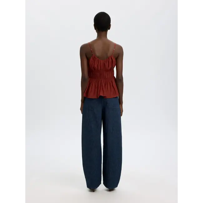 HANNY BARREL JEANS Dark Blue Denim