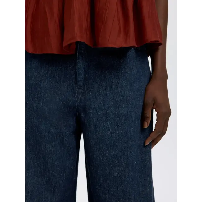 HANNY BARREL JEANS Dark Blue Denim