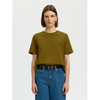 Selected Femme ESSENTIAL BOXY SHIRT Fir Green