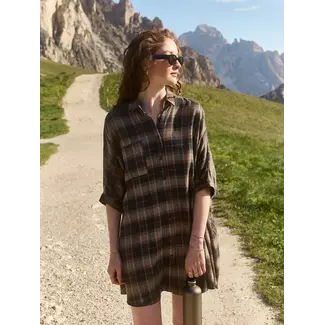 Les Soeurs ROGERS CHECK DRESS Green