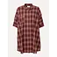 ROGERS CHECK DRESS Bordeaux